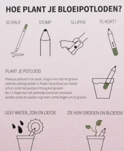 Bloom Your Message Plantbaar Potlood | Vergeet-Me-Nietjes