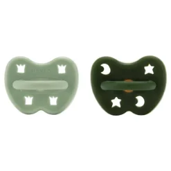 Hevea Speentje 3-36 Maanden Dental Duo Moss Green / Deep Forest