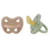 Hevea Speentje 3-36 Maanden Dental Duo Tan Beige / Moss Green