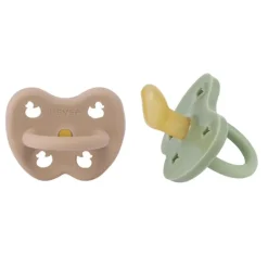 Hevea Speentje 3-36 Maanden Dental Duo Tan Beige / Moss Green