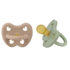 Hevea Speentje 3-36 Maanden Rond Duo Tan Beige / Moss Green