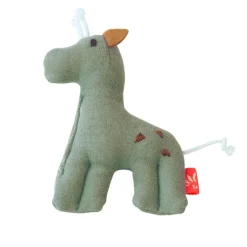 Kikadu Little Rattle Giraffe Olive