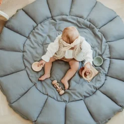 Play & Go Bloom Organic Babymat Dusty Blue